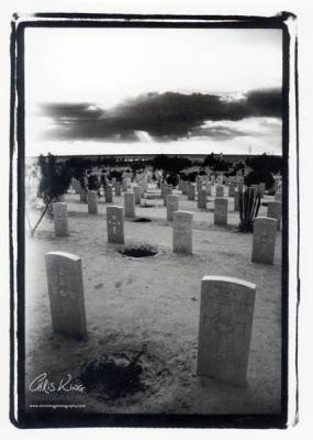 Cemetary in Egypt - B&W print by Chris King