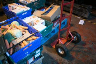 Food that might otherwise have gone to waste has been sorted and ready for redistribution at FareShare Northern Ireland