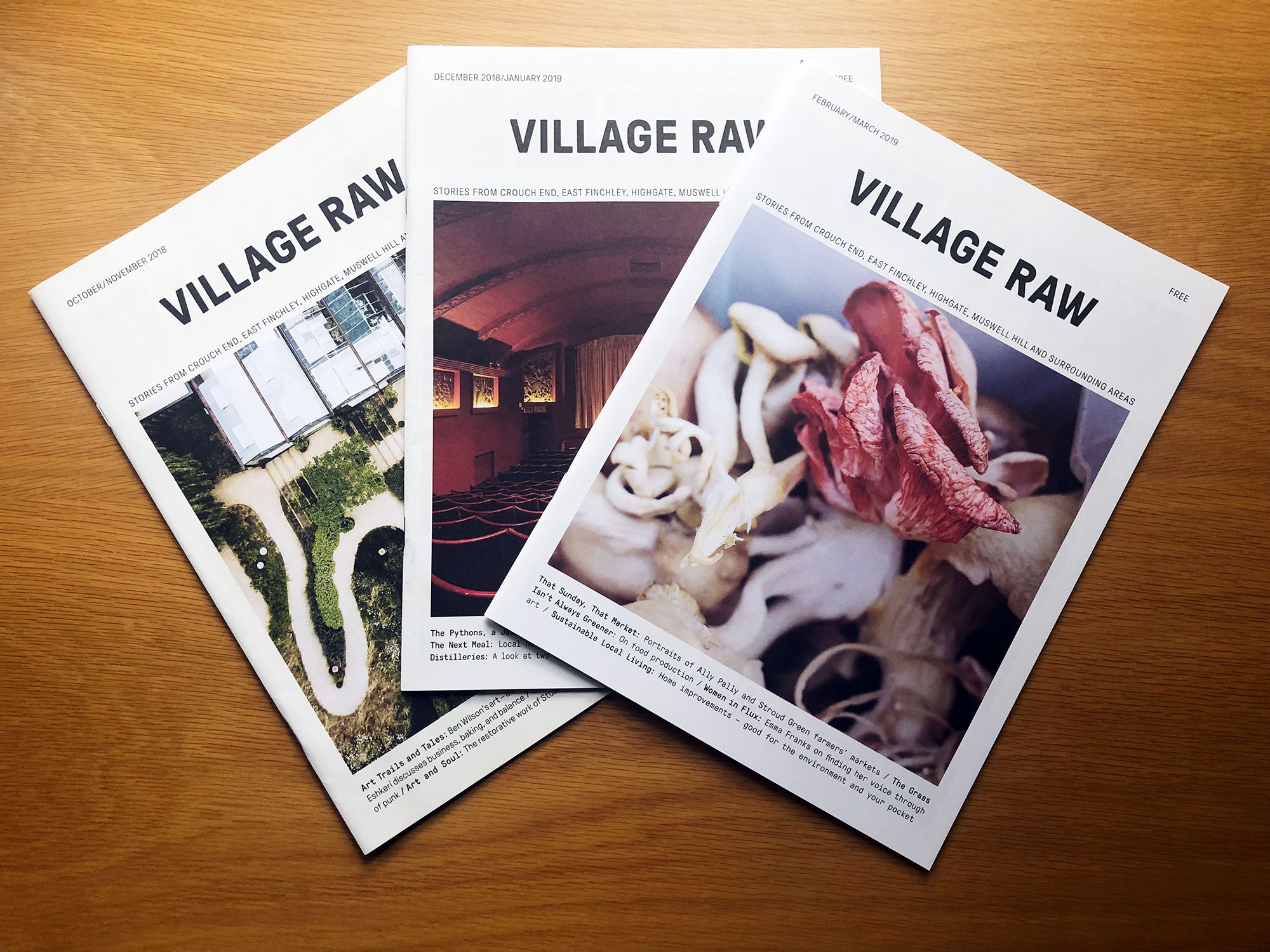Village Raw magazine, published and distributed in North London