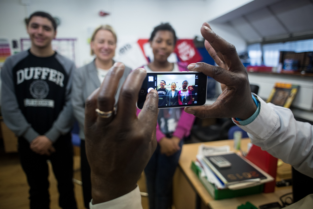 Green Party leader Natalie Bennett visits Andover Estate near Finsbury Park, Islington